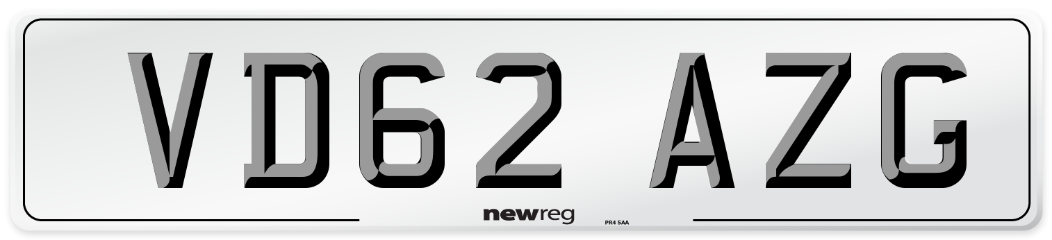 VD62 AZG Number Plate from New Reg